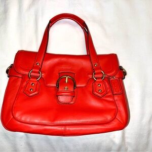 COACH Orange Leather Handbag • Pre loved • Carried twice